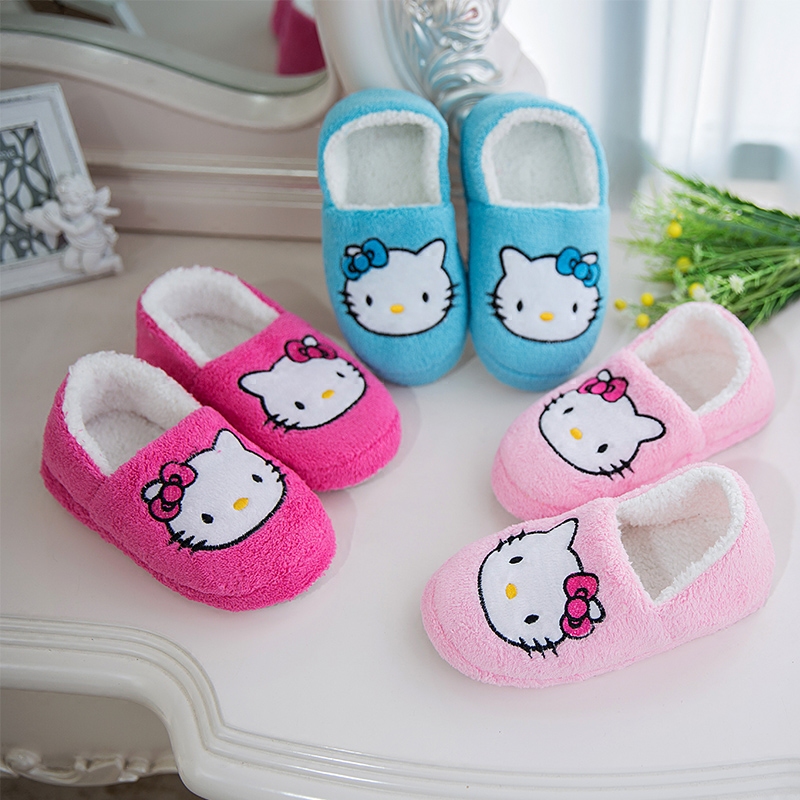 Chaussons enfants en suède pour hiver - semelle plastique - Ref 1011341 Image 1