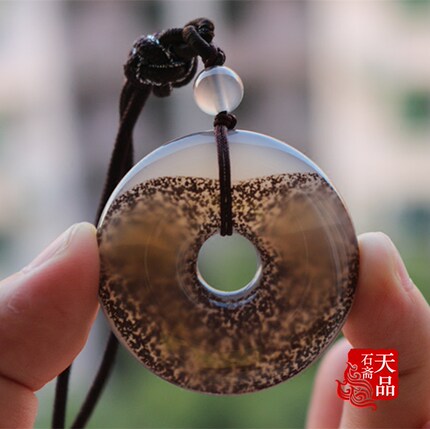 天然原色冰透紫灰黑朱砂平安扣葫芦吊坠挂件毛衣链