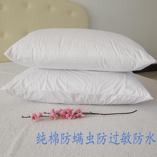 枕套纯棉全棉包邮一对 防螨虫防过敏防水功能性枕头罩4874cm定做