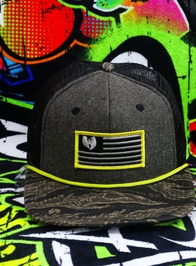 说唱OG帽子 wu tang 武当派网帽 饶舌rap元素团队标志货车帽