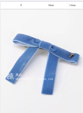 日本新款梨花reefu蝴蝶结丝绒弹簧夹发夹双马尾简约边夹顶夹包邮