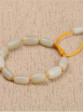 diy新疆和田玉原石男女款手串