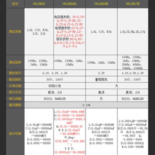 lcr数字电桥hg2810b高精度测量电容电感电阻电桥测试仪2817b