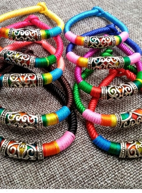 端午节五彩绳手链凤凰