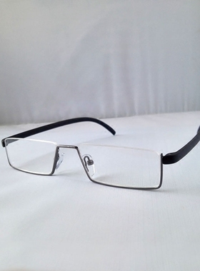 日系下半框倒框眼镜黑色眼镜cosplay道具品质有镜片可去配镜包邮