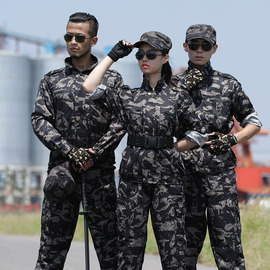 盾郎加厚黑鹰迷彩服作战套装男女军装特种兵作训服耐磨工作服情侣