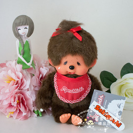 日本正版蒙奇奇Monchhichi 萌趣趣 老版基本款红围兜小哭 MCC