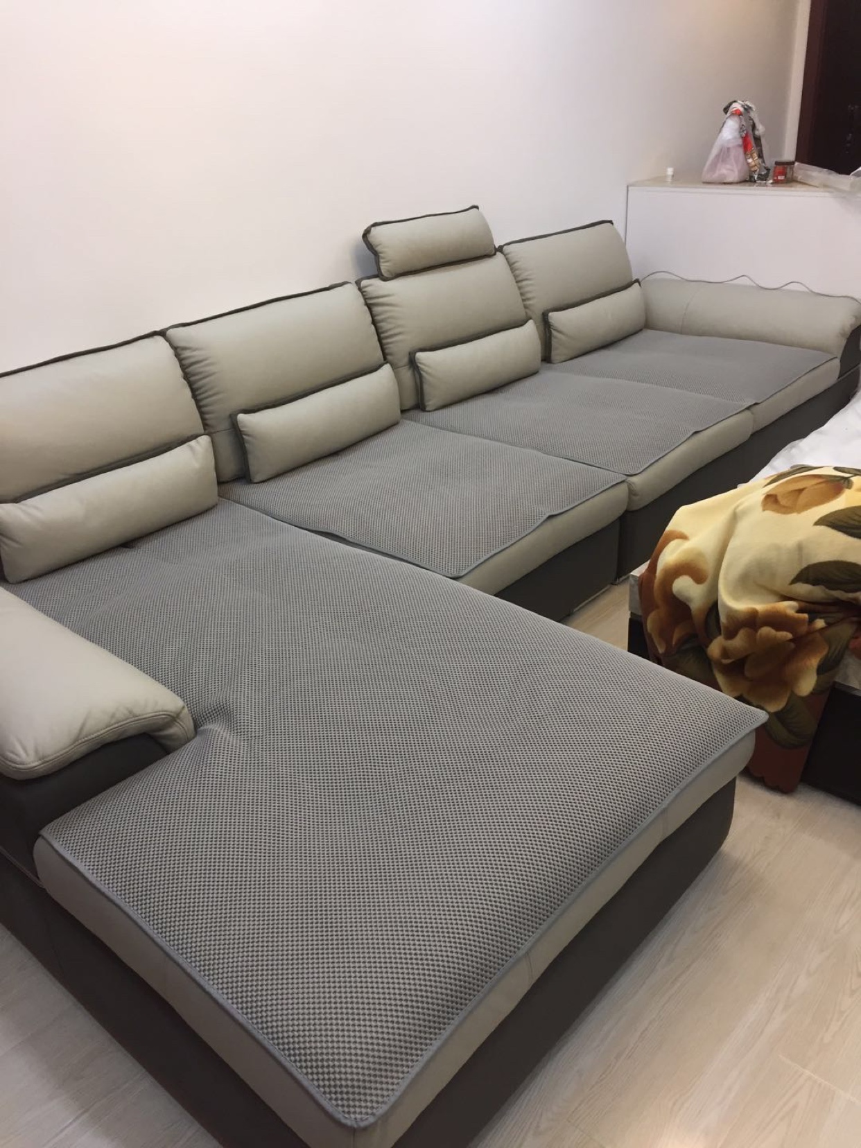 顾家门店家居滑动真皮沙发坐垫布艺防滑四季垫定做包邮 1762