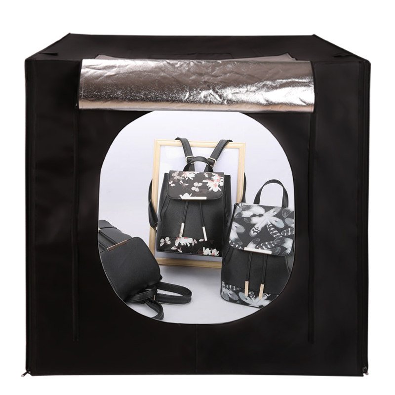 LED摄影柔光箱摄影灯箱 100cm大型摄影棚套装淘宝拍摄摄影器材