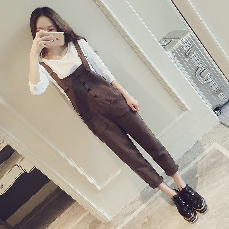 2018新款休闲裤背带裤女潮流浅色母女长袖少女青年小女孩前线潮流在类目 女装/女士精品, 裤子, 休闲裤中 - 来自Buy2taobao.com提供专业的淘宝代购服务