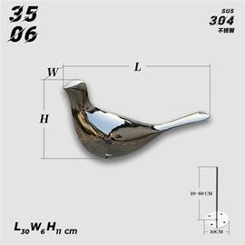 2023不锈钢鸽子雕塑景观草坪创意抽象饰品庭院花园镜面小鸟落地摆
