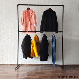 服装店展示架水管龙门架落地架衣帽架单杠晾衣架铁艺挂衣服架