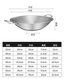 平底不锈钢火锅电磁炉通用火锅特大号火锅盆超大号商用火锅大容量