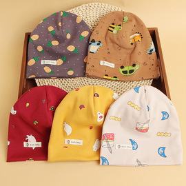 儿童帽子秋款洋气时尚，0-1岁2-3男宝宝套头帽，韩版春秋薄款婴儿胎帽