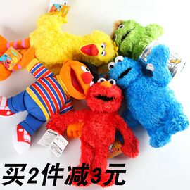 经典芝麻街玩偶SesameStreetElmo艾摩大鸟甜饼怪毛绒玩具手偶娃娃