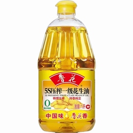 鲁花5s压榨一级花生油食用油1.8l*1、1.8l*2桶团购提供增票