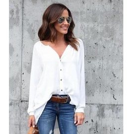 New Women Shirts Loose Full Sleeve Blouse Shirt White 5XL