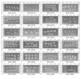 73-96美甲用品 3D雕花模板 美甲水晶粉雕模板 光疗美甲模具款