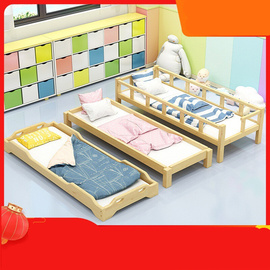 幼儿园加粗加高专用床托管班，小学生午睡床，儿童全实木质叠叠床小床