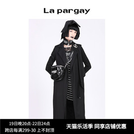 Lapargay纳帕佳秋装马甲无袖西装外套中长款不规则马夹女春秋