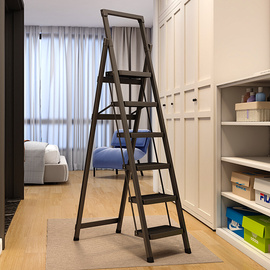 家用梯折叠梯子，加厚人字梯客厅楼梯伸缩多功能，置物梯五六步可携式