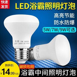 浴霸led照明灯泡5W9W中间防水防爆光源卫生间275w取暖E27螺口小灯