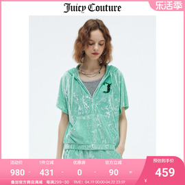 juicycouture橘滋外套，女2023春季美式运动蝙蝠袖天鹅绒上衣