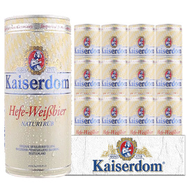 进口凯撒顿姆白啤酒1L*12罐装德国kaiserdom小麦精酿啤酒整箱