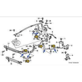 适配本田五代雅阁94-97款CD5 CD4方向机进油管助力泵回油管散热管