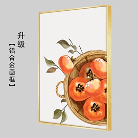 新中式数字油画diy手工手绘填色三联画寓意，好客厅装饰画平安喜乐