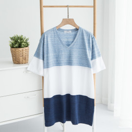 霓虹夏季纯棉直筒款，v领短袖t恤衫胸围，118-130cm1