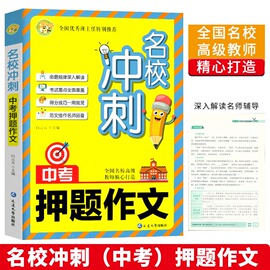 小蜜蜂 新版名校冲刺中考押题作文 优秀班主任初中789年级中考作文辅导书满分写作攻略半命题材料作文历年中考作文赏析