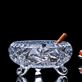 欧式水晶玻璃烟灰缸 家用创意时尚客厅客房办公室ktv大号小号烟缸