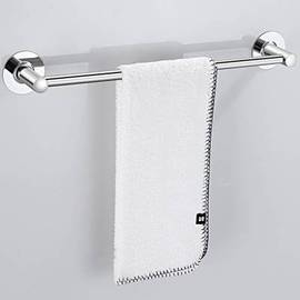 免打孔毛巾杆304不锈钢卫生间毛巾架单杆浴室置物架壁挂厕所挂件