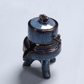 窑变蓝盏自动泡茶器防烫懒人，泡茶神器陶瓷，茶具单品功夫茶杯家用