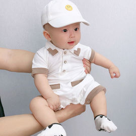 纯棉婴儿连体衣服宝宝夏装3半袖，5哈衣男童，夏天6个月7小孩0一1岁半