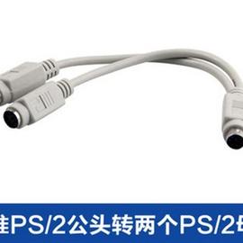 ps2一分二转键盘鼠标，圆口转接线工控机，ps2转接线一拖二