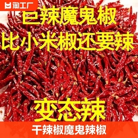 干辣椒魔鬼辣椒巨辣特辣变态辣印度辣椒段商用小米辣微辣特香香辣