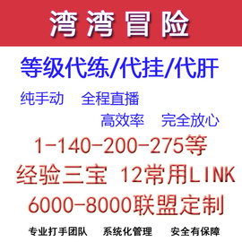 新枫之谷冒险岛台服，1-140等级代练link8000联盟纯手动全程直播