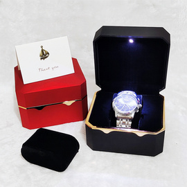 新年led带灯手表盒手环机械名，腕表男女士，单个高档礼物空包装收纳