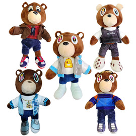 跨境侃爷同款玩具Kanye teddy bear 玩偶泰迪熊毛绒公仔