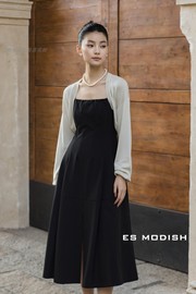 ES洋气短款针织披肩女2024早春薄款百搭显瘦坎肩防晒罩衫上衣