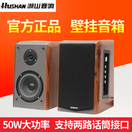 湖山V600-252i多媒体电脑音箱2.0低音炮壁挂会议教学话筒音箱