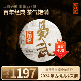 春茶福元昌茶厂易武古树普洱茶生茶纯料2024年茶王地系列