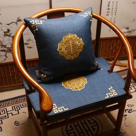 红木沙发坐垫中式古典家具圈椅太师椅官帽，椅垫刺绣靠背靠垫