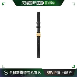 欧洲直邮CELINE赛琳TRIOMPHE系列女士小号黑色牛皮革金扣腰带18mm