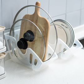 日本进口锅盖架子台面放盖子神器小菜板支架置物架厨房碗盘收纳架