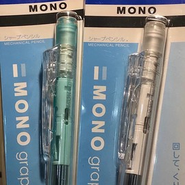 日本tombow蜻蜓mono自动铅笔透明杆高级感摇摇出铅低重心小学生绘图画画0.5铅笔，黑科技带橡皮库洛米铅笔