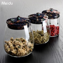 茶罐 玻璃茶叶罐 透明便携密封罐小号储存罐茶叶盒花茶玫瑰花罐子