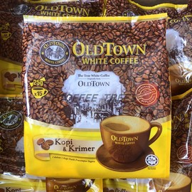 马来西亚进口oldtown速溶老街旧街场白咖啡(白咖啡，)无糖低糖原味榛果马版